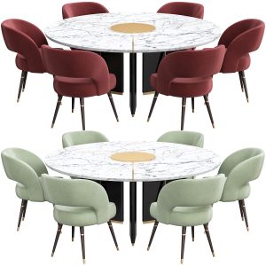 Algerone Dining Table & Lounge Chair