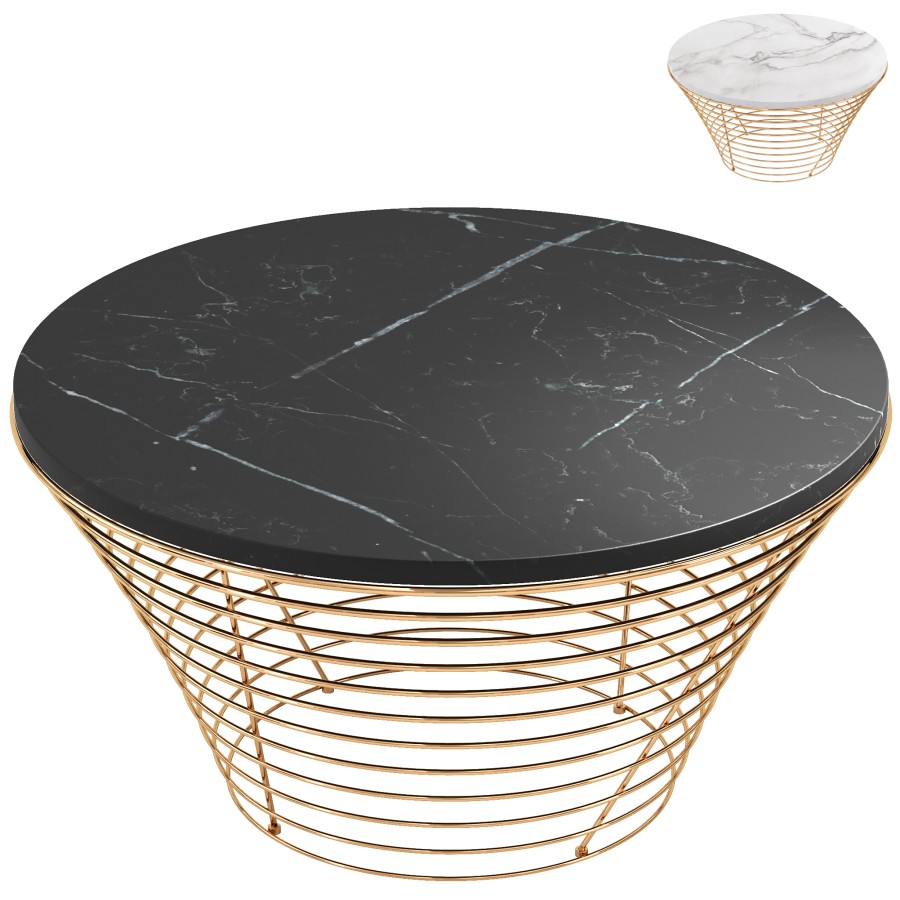 Badari Greg Golden Coffee Table by Yakub Sam