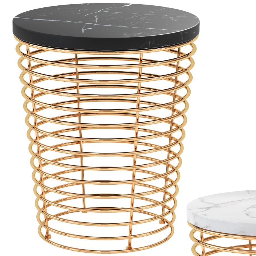 Badari Greg Golden Side Table by Yakub Sam