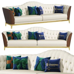 Faux Leather Upholstered Sofa By Homary