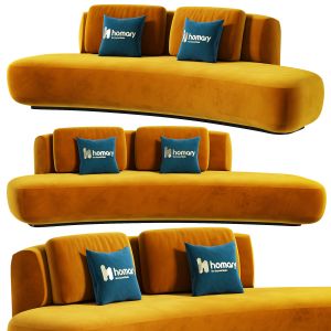 Orange Sofa Velvet Upholstered Sofa By Homary