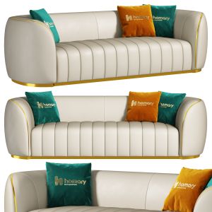 Modern Faux Leather Upholstered Sofa By Homary
