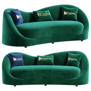 Luxury Green Velvet Upholstered Sofa By Homary