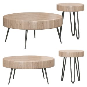 Solid Wood 2 Piece Nesting Coffee Table By Homary