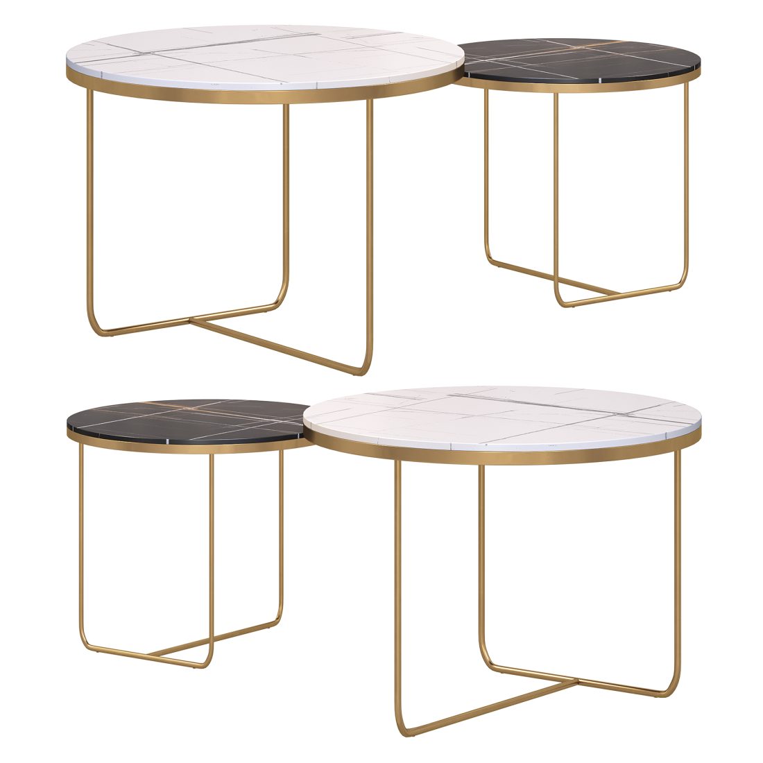 Modern Nesting Coffee Table By Homary 3D Model for Corona | CGMood