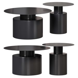 Black Round Coffee Table Metal Accent Table By Hom