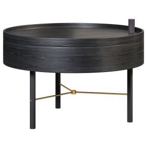 Modern Round Wood Rotating Tray Coffee Table By Ho