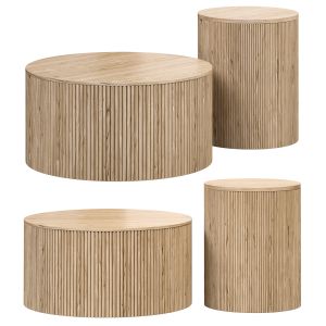 Modern Round Wood Coffee Table By Homary