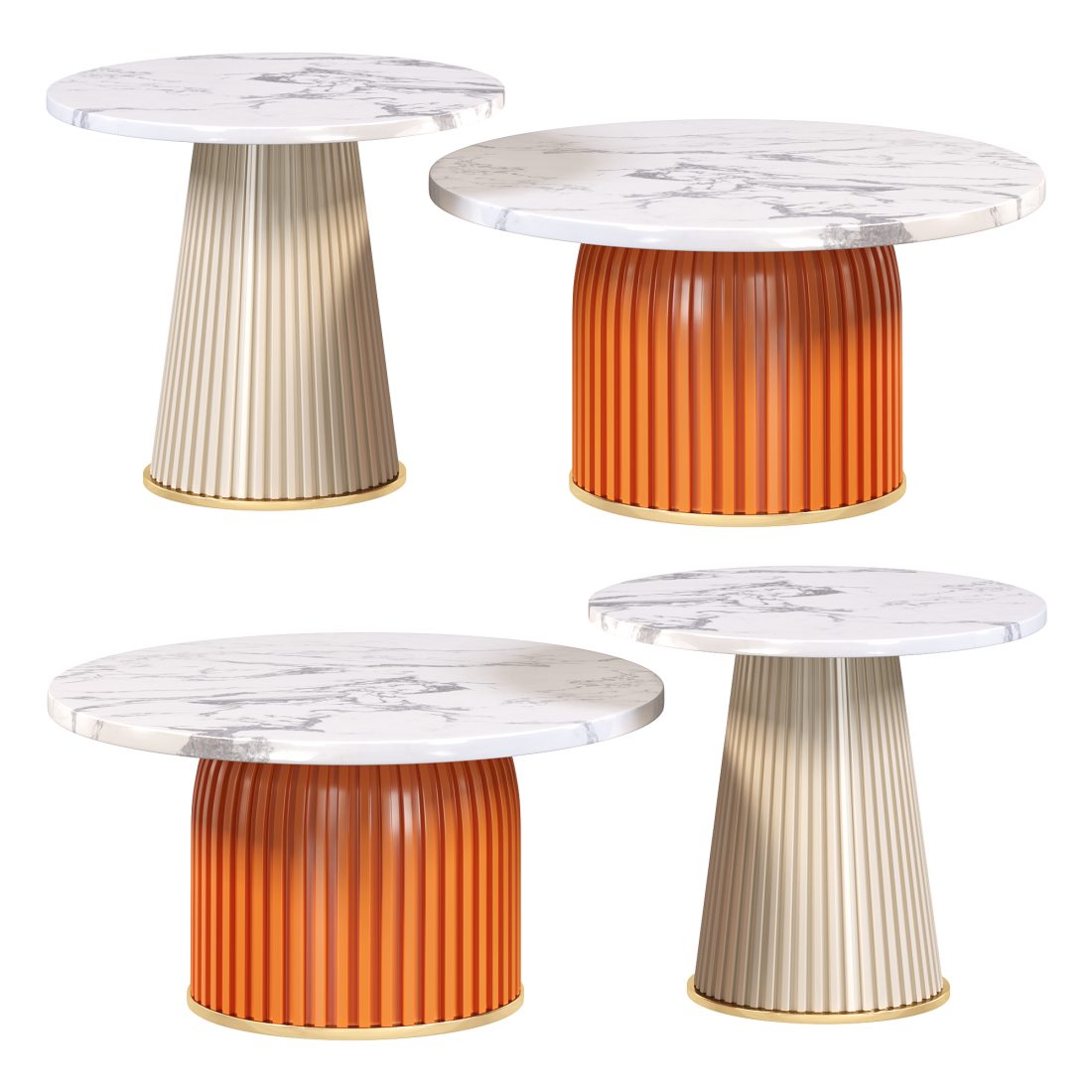 Pieces Modern Round Coffee Table By Homary - 3D Model for Corona