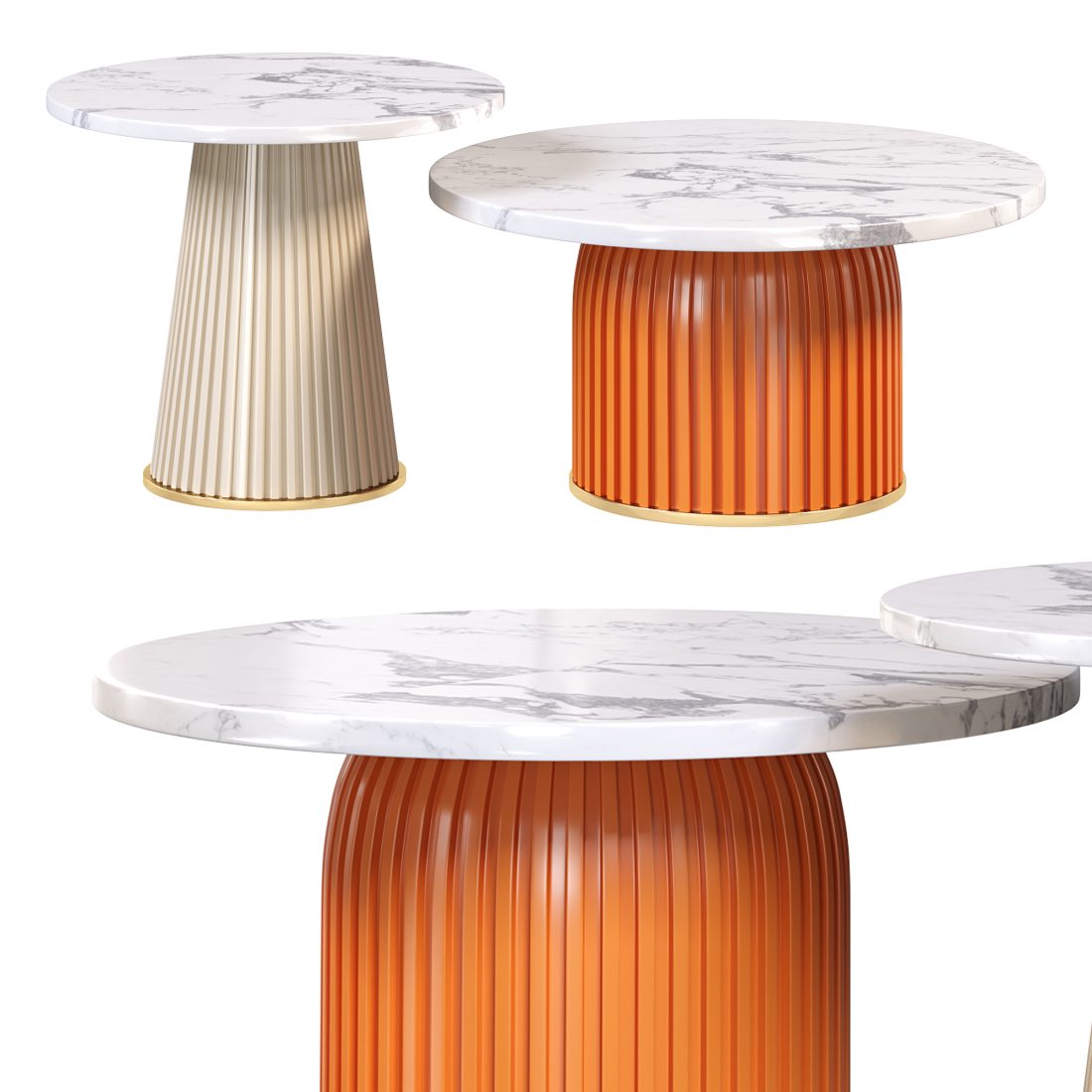 Pieces Modern Round Coffee Table By Homary - 3D Model for Corona
