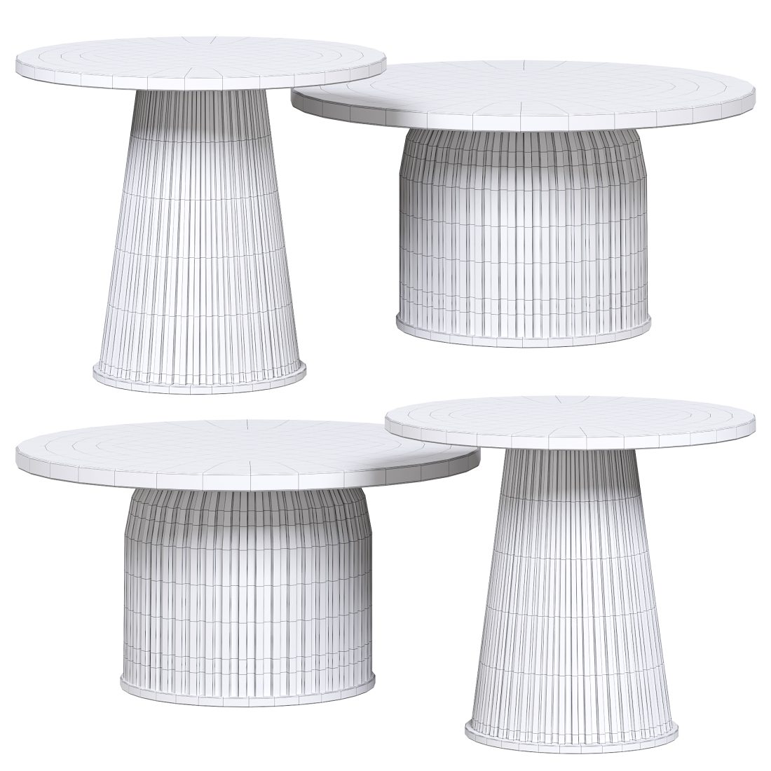 Pieces Modern Round Coffee Table By Homary - 3D Model for Corona