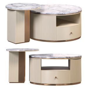 Modern Chic Round Nesting Coffee Table By Homary