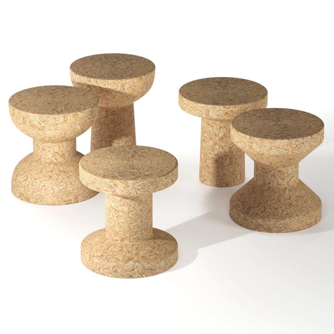 Cork Family Side Tables By Vitra 3D Model for VRay, Corona | CGMood