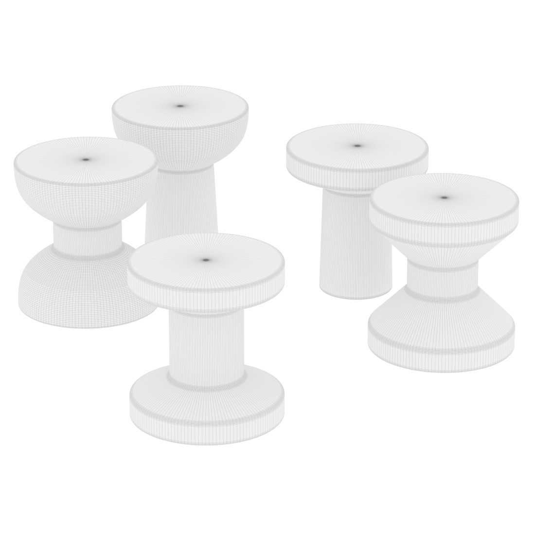 Cork Family Side Tables By Vitra 3D Model for VRay, Corona | CGMood