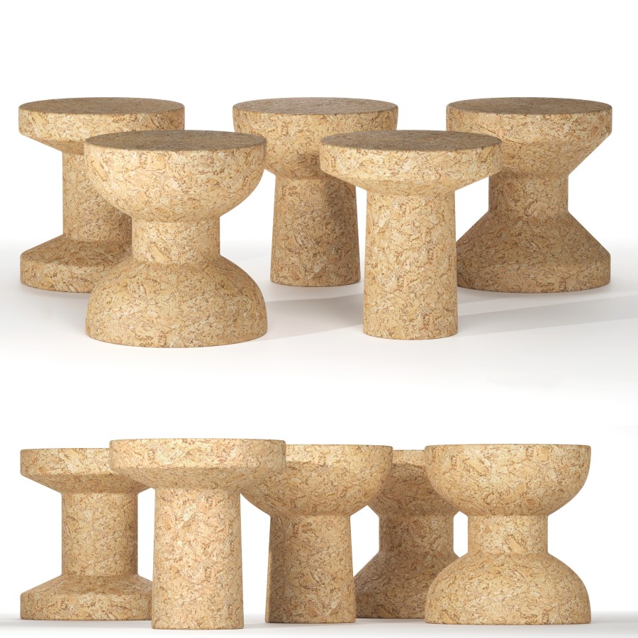 Cork Family Side Tables By Vitra 3D Model for VRay, Corona | CGMood