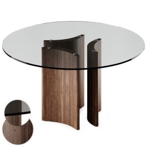 Alan Round Glass Dining Table By Porada