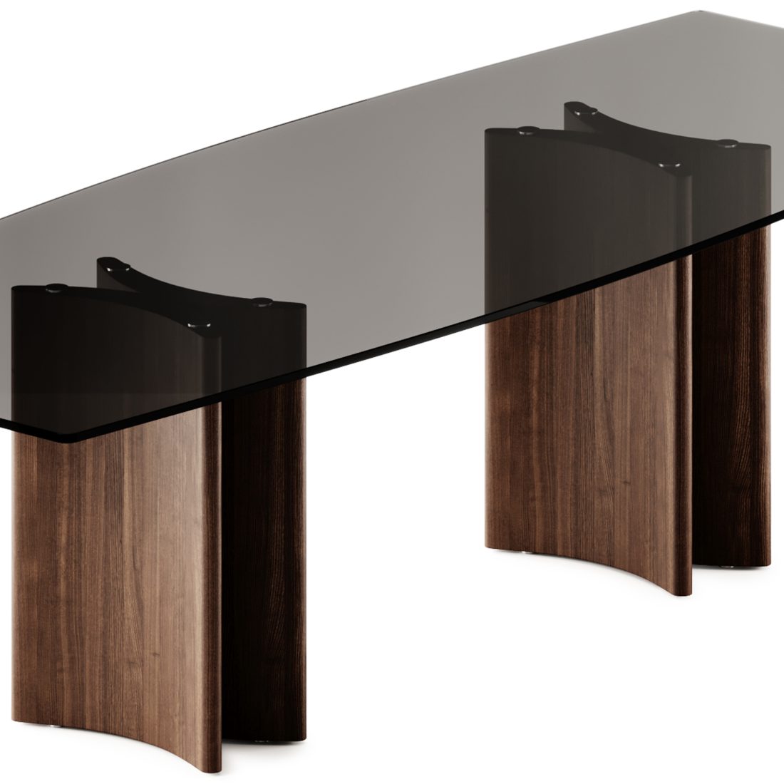 Alan Botte 4 Glass Dining Table By Porada 3D Model for Corona | CGMood
