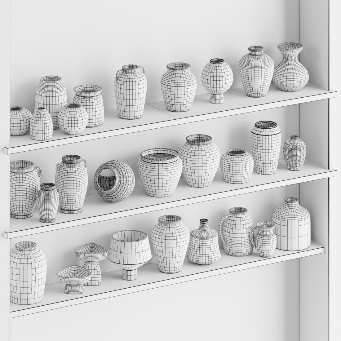 Set Of Decorative Vases_001 3D Model for Corona | CGMood