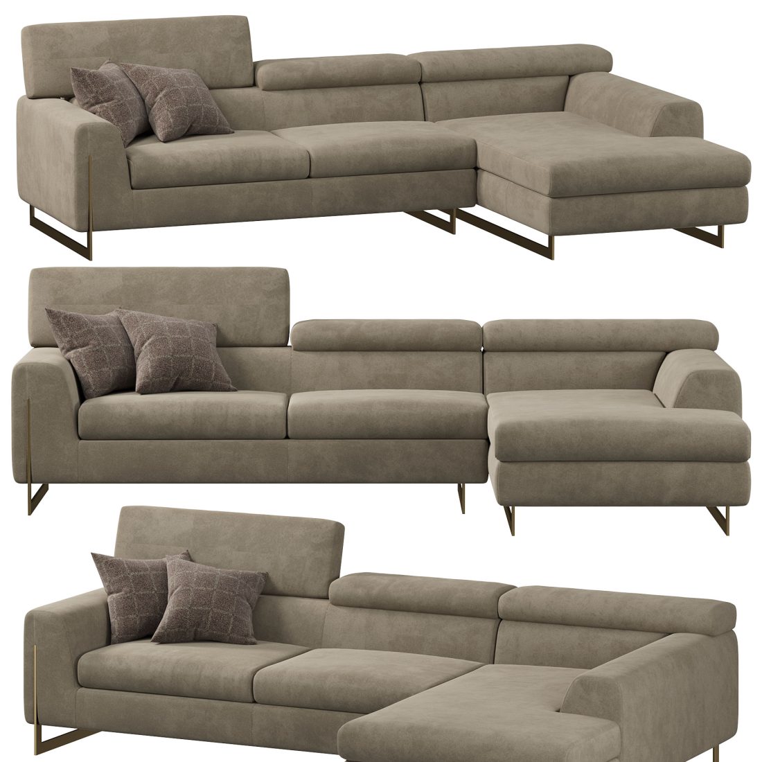 Bellevue Sofa By Gamma 3D Model for Corona | CGMood