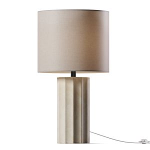 Ribbed Concrete Finish Table Lamp