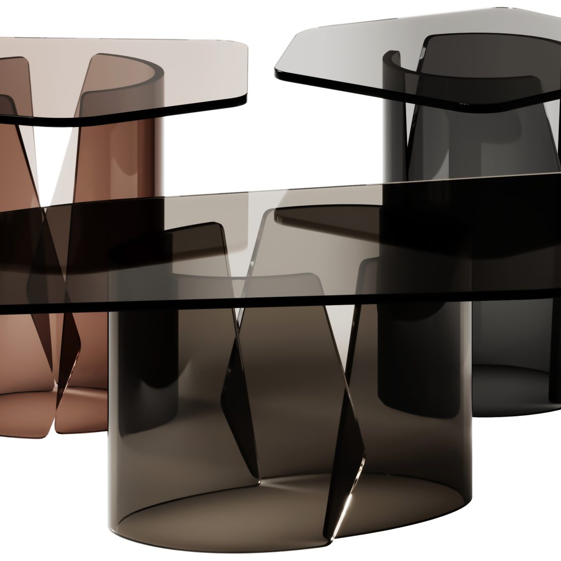 Luxury Living Group Cross Coffee And Side Tables 3D Model for Corona ...