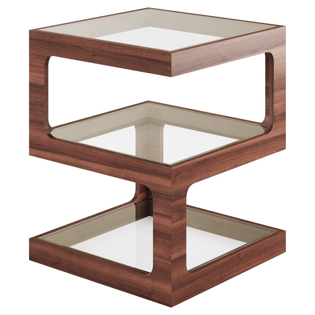 Window Side Table Poly Model Modern Glass Side Table - 3D Model for Corona