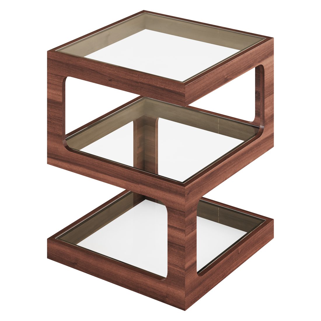 Window Side Table Poly Model Modern Glass Side Table - 3D Model for Corona