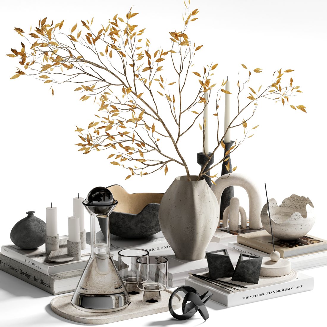 Decorative Set 17 3D Model for Corona | CGMood