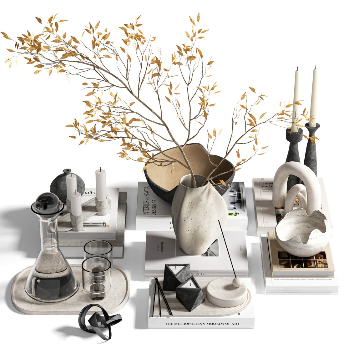 Decorative Set 17 3D Model for Corona | CGMood