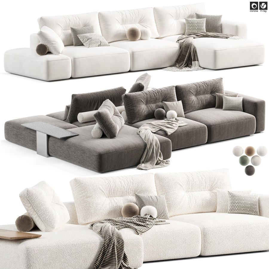 Saba Italia My Taos Modular Sofa by Theorema 3D