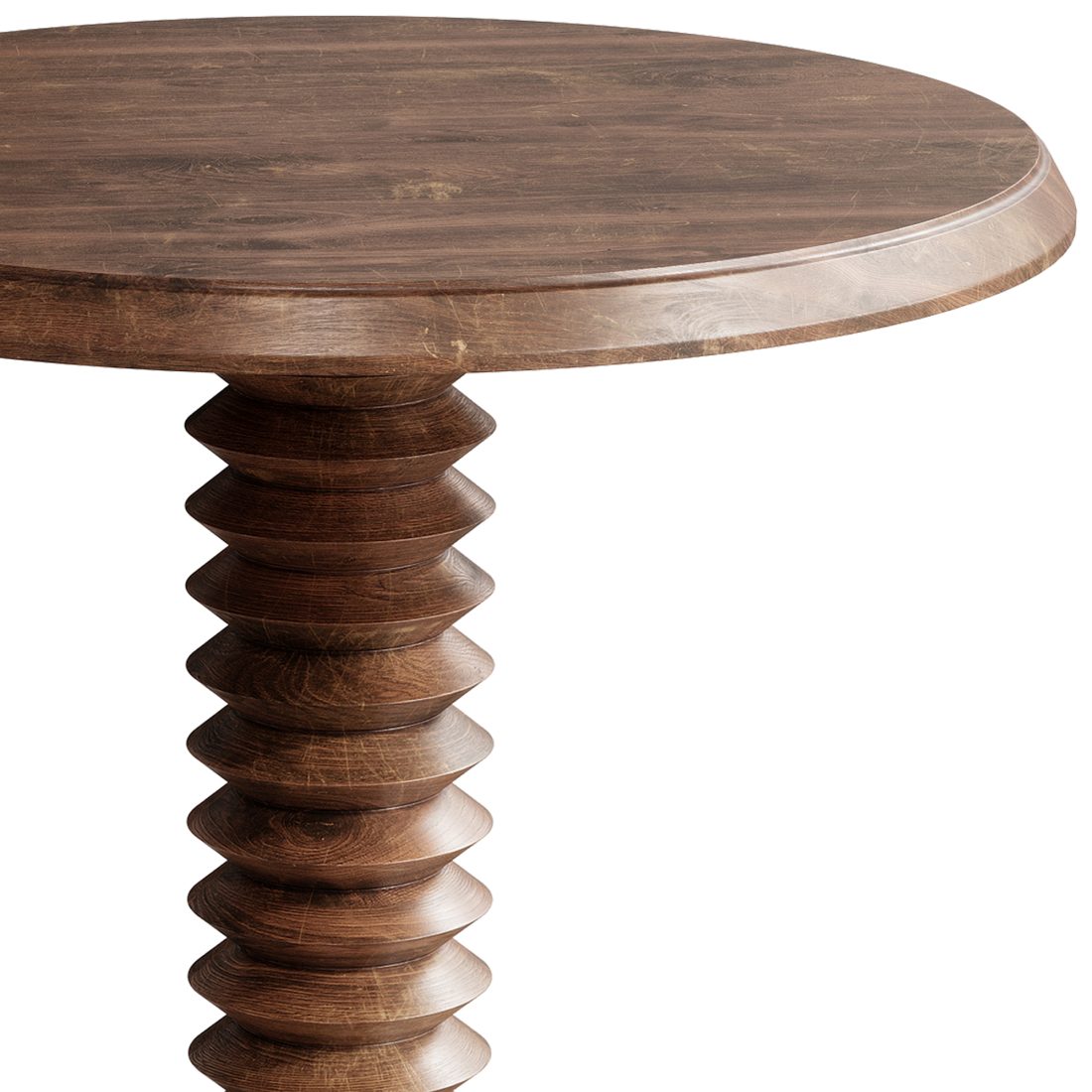 French Wood Side Table By Charles Dudouyt - 3D Model for VRay, Corona