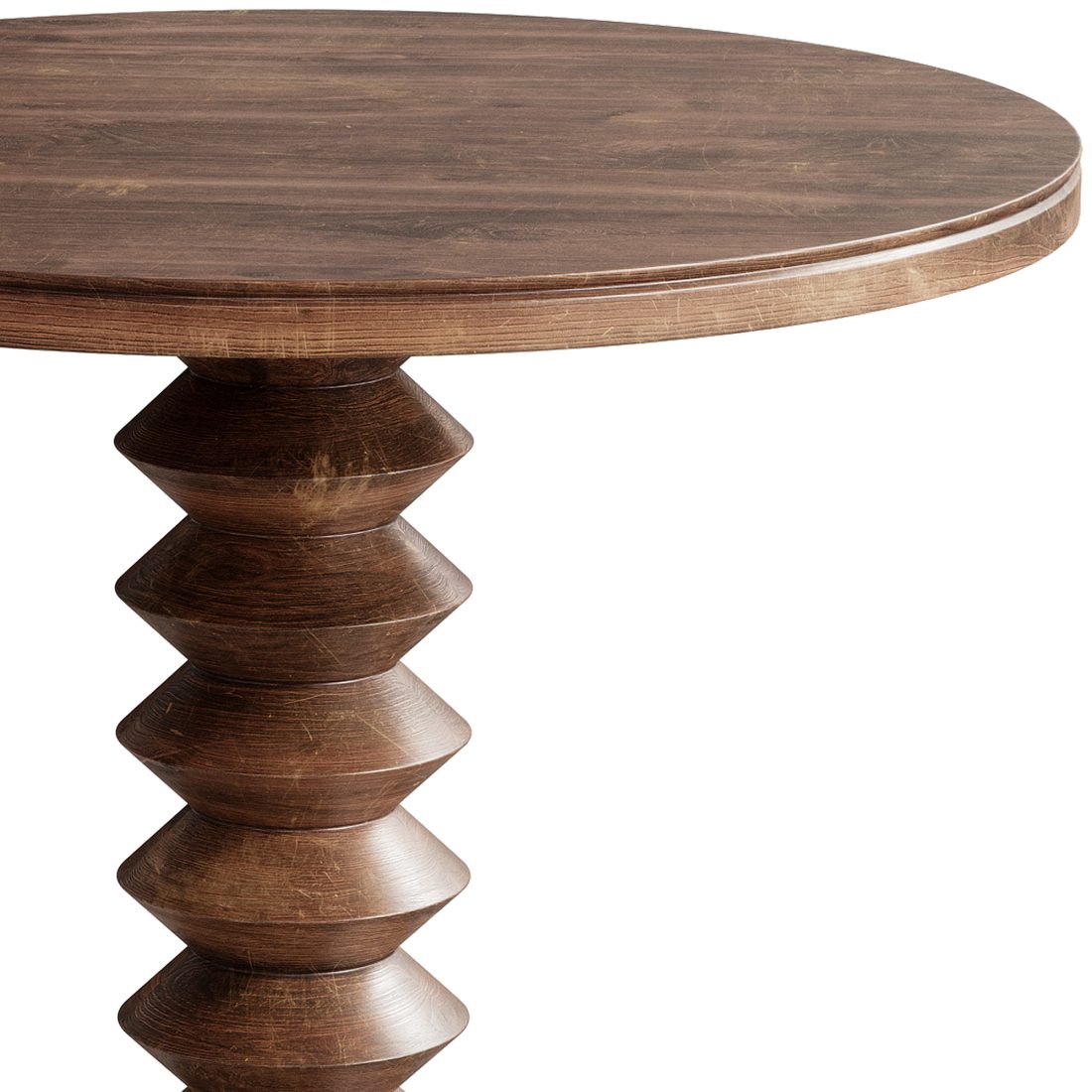 French Wood Side Table By Charles Dudouyt - 3D Model for VRay, Corona