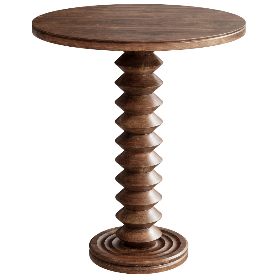 French Wood Side Table By Charles Dudouyt - 3D Model for VRay, Corona