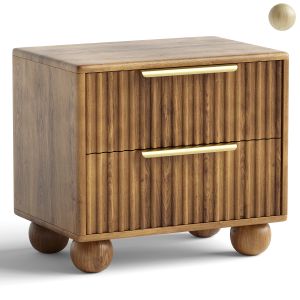 crimped gold leaf low dresser Creme & Gold Laminate Lowboy Dresser – Rehaus main image 0
