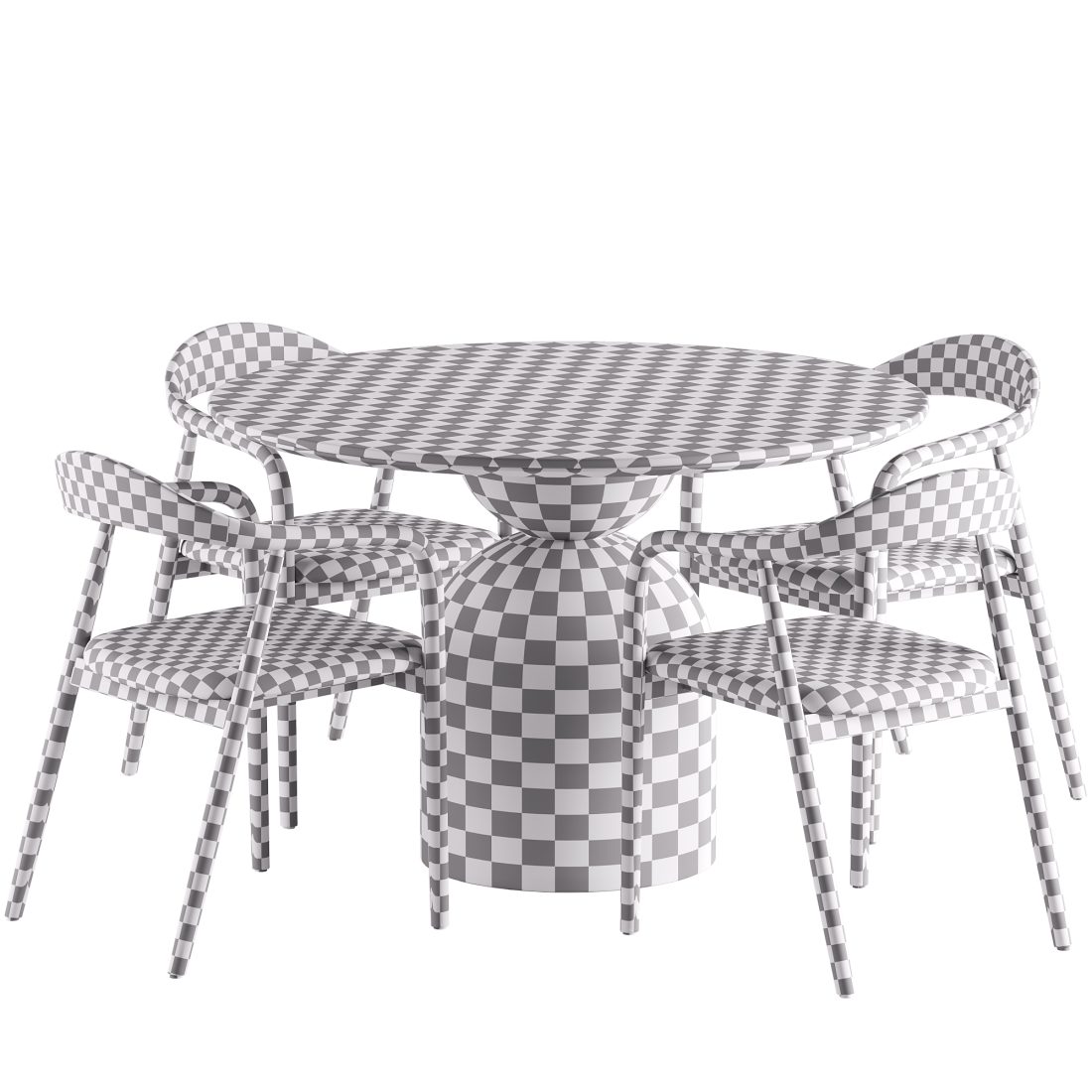 Noris Fabric Dining Chair And Sigrid Dining Table 3D Model for Corona ...