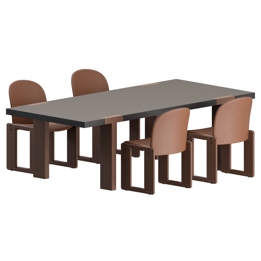 Dialogo Chair T Table By Tobia Scarpa 3D Model for Corona | CGMood