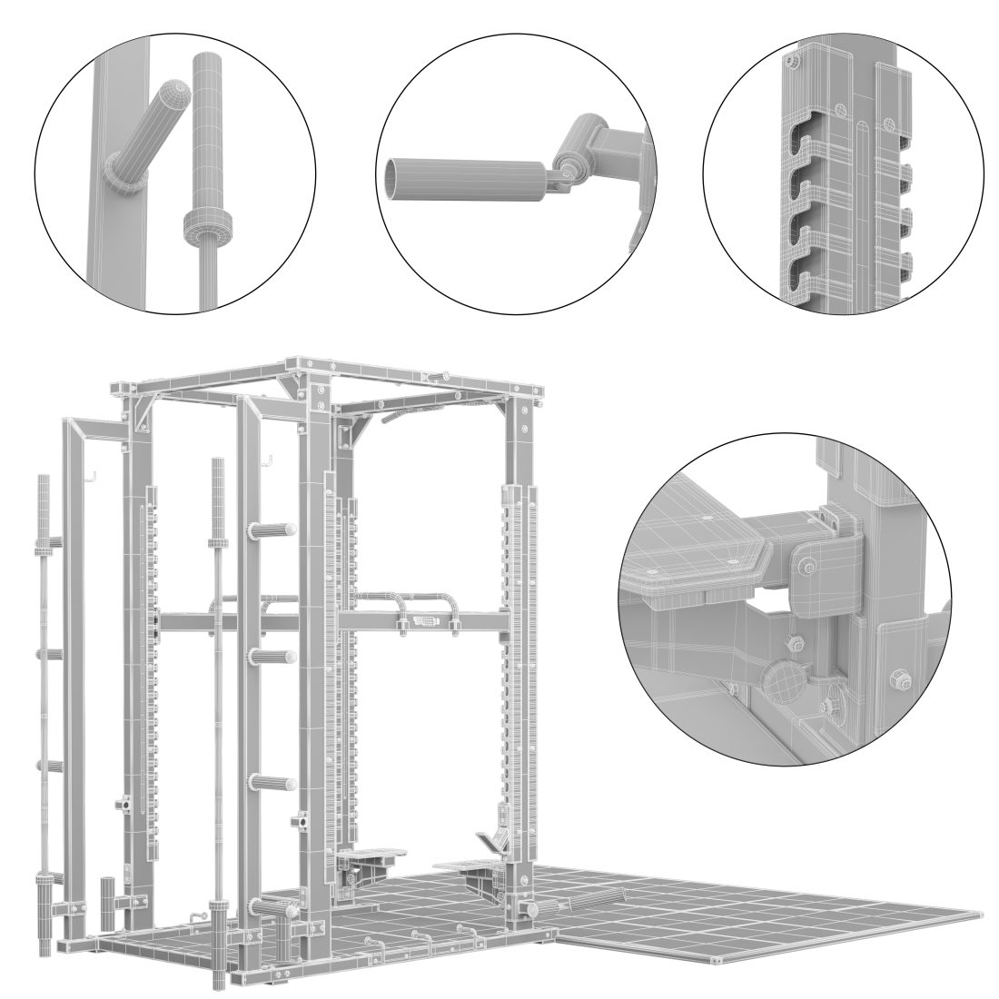 Technogym Storage Rack Technogym Power Rack Pure 3D Model for VRay, Corona | CGMood