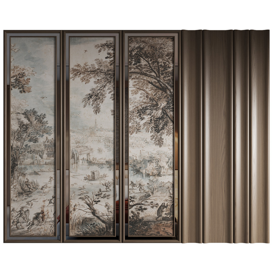Wall Panel Decor 542 3D Model for VRay, Corona | CGMood