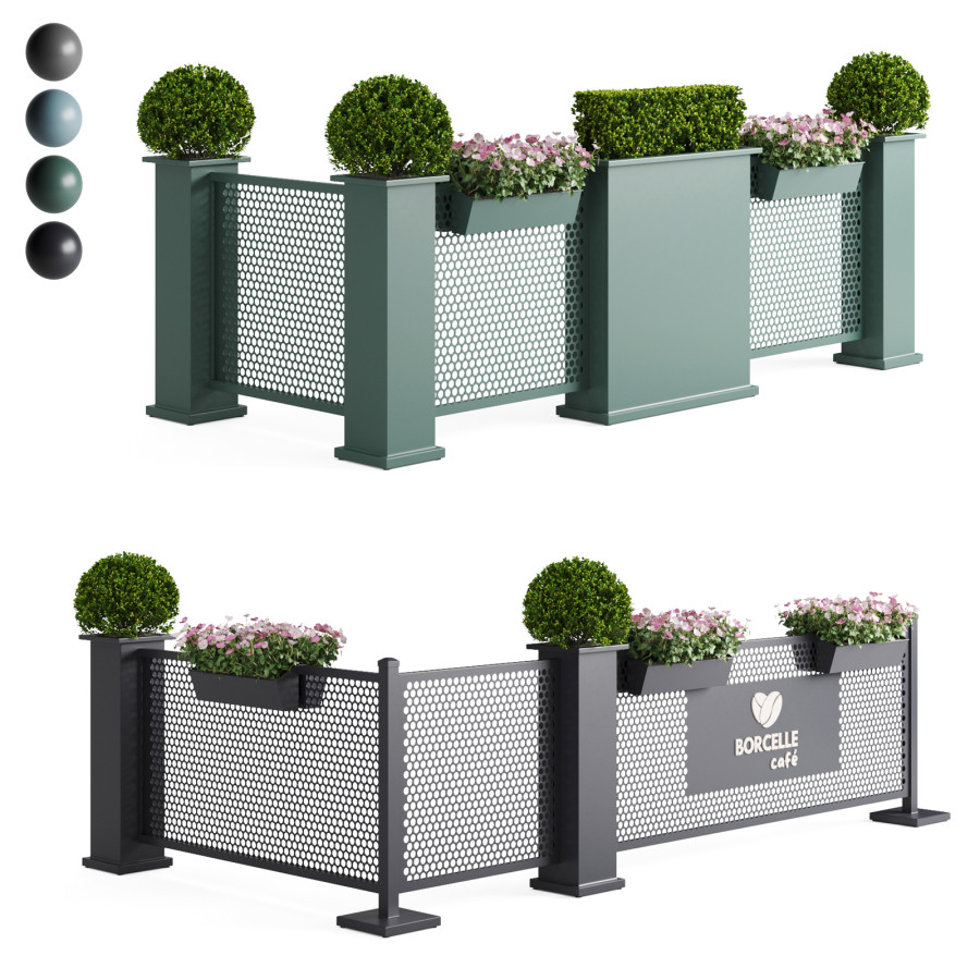 Modular Sidewalk Cafe Partition System by Ihor Levytskyi