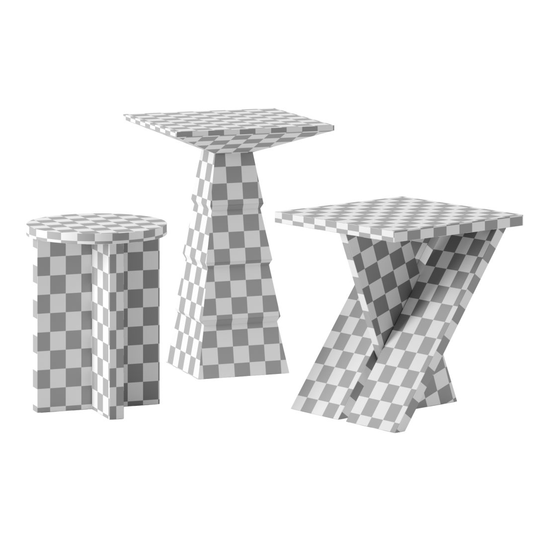 Side Tables Set By Atelier De Troupe 3D Model for Corona | CGMood