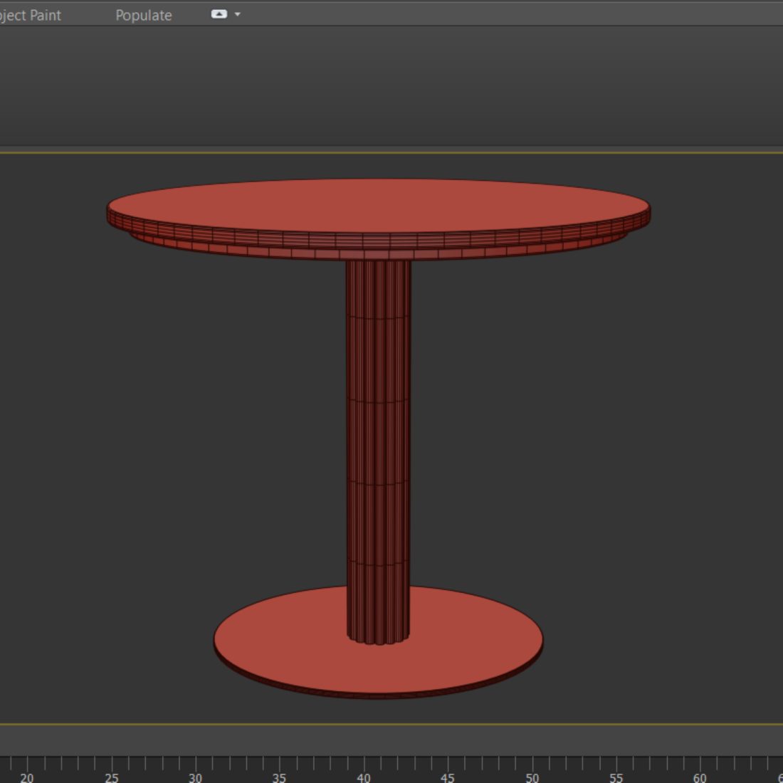 Stem Dining Table Terrazzo And Marble - 3D Model for Corona
